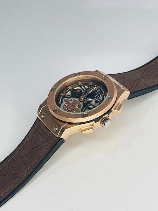 "Hublot Luxe Leather Strap"