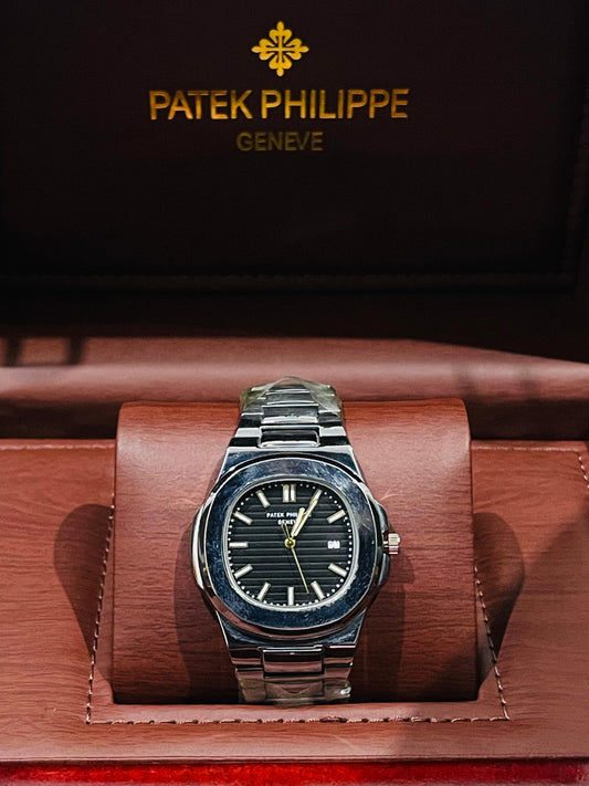 "PP Black with Black dial with date"