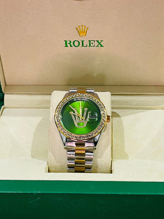 "Rolex oyster perpetual truetone with golen dial with date"